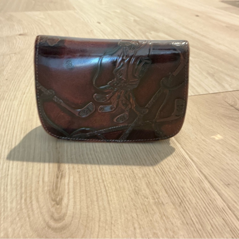 Gary’s Vintage Brown Leather Golf-themed Wallet